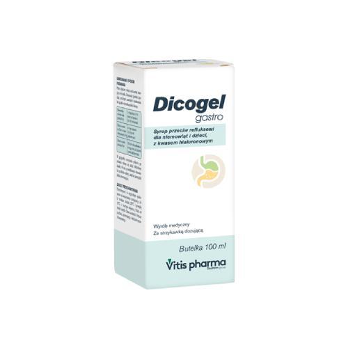 Miniaturka artykułu - DICOGEL Gastro syrop, 100ml USZKODZONE TEKTUROWE OPAKOWANIE 