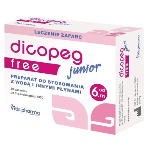Miniaturka artykułu - DICOPEG Junior Free wyr&oacute;b medyczny o działaniu przeczyszczającym, 30sasz.