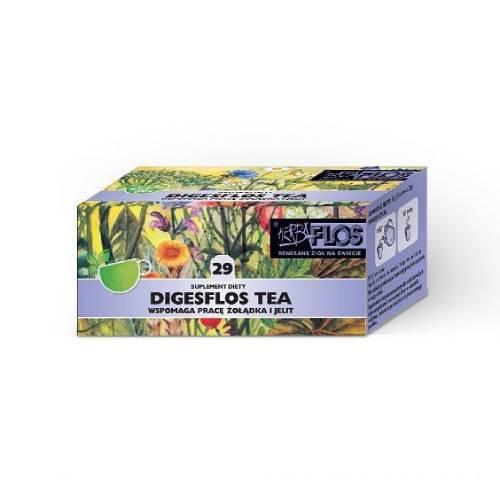 Miniaturka artykułu - DIGESFLOS TEA 29 Herbatka ziołowa, 20 saszetek po 2 g HERBA-FLOS