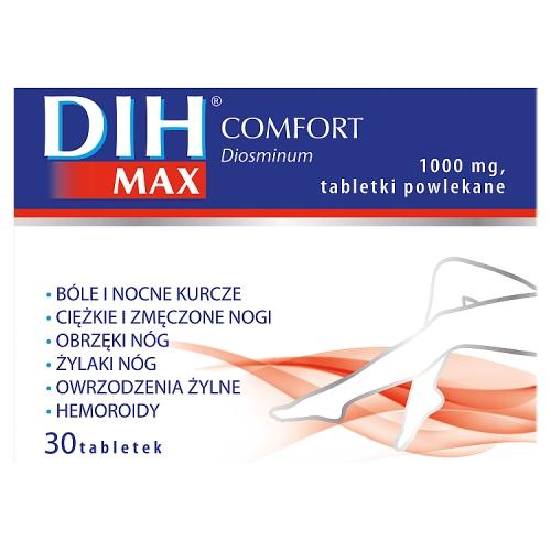 Miniaturka artykułu - DIH MAX COMFORT 1000 mg, 30 tabletek