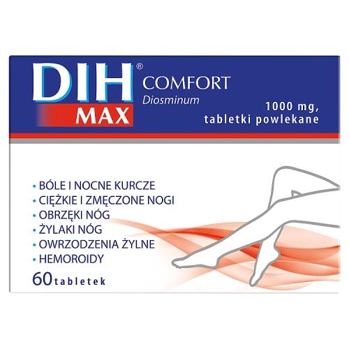Miniaturka artykułu - DIH MAX COMFORT 1000 mg, 60 tabletek USZKODZONE / BRAK OPAKOWANIA