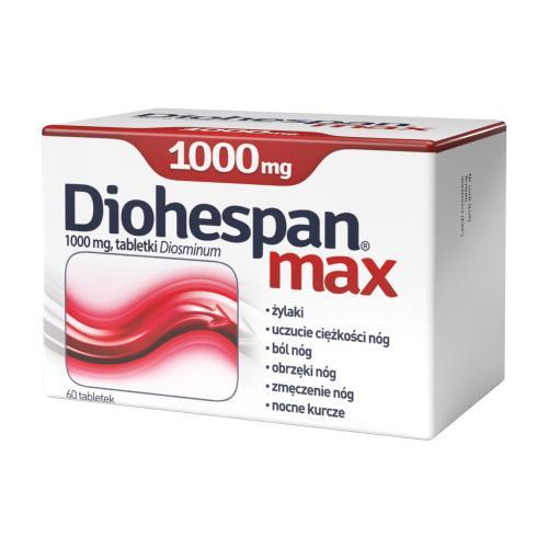 Miniaturka artykułu - DIOHESPAN Max 1000 mg - 60 tabletek USZKODZONE OPAKOWANIE TEKTUROWE