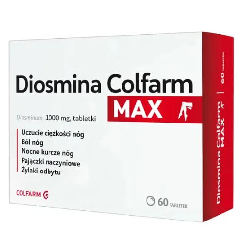 Miniaturka artykułu - Diosmina Colfarm Max - 60 tabletek