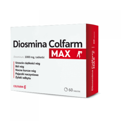Miniaturka artykułu - Diosmina Colfarm Max - 60 tabletek USZKODZONE OPAKOWANIE TEKTUROWE