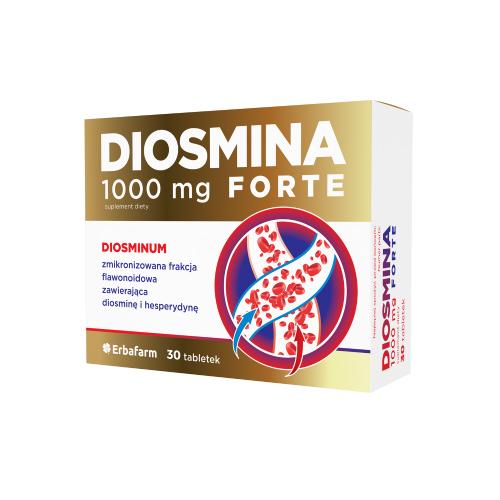 Miniaturka artykułu - Diosmina Forte 1000 mg, 30 tabl.