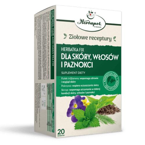 Miniaturka artykułu - Herbatka fix dla sk&oacute;ry, włos&oacute;w i paznokci, 20 sasz.