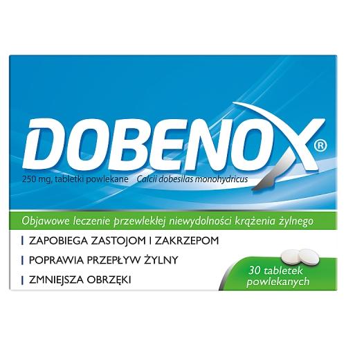 Miniaturka artykułu - Dobenox 250 mg, 30 tabletek - lek na żylaki
