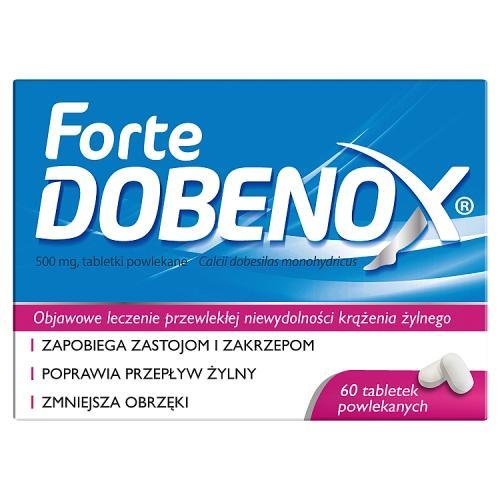 Miniaturka artykułu - DOBENOX FORTE 500 mg, tabl. powl., 60szt. BRAK TEKTUROWEGO OPAKOWANIA