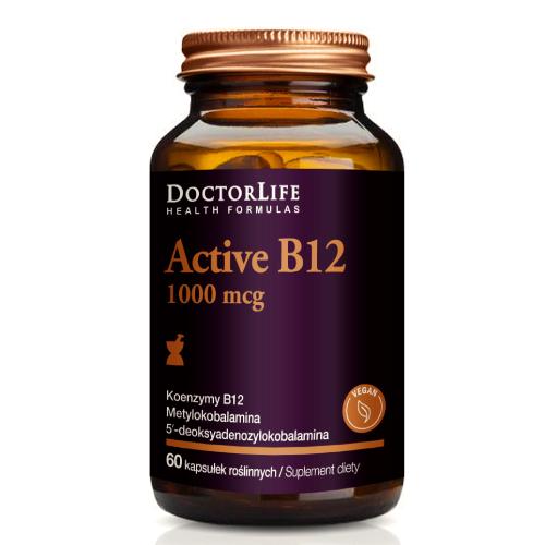 Miniaturka artykułu - Doctor Life Active B12 1000mcg, 60 kaps.