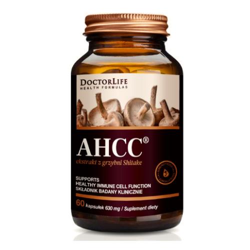 Miniaturka artykułu - Doctor Life AHCC Ekstrakt z grzybni Shitake, 60 kaps.