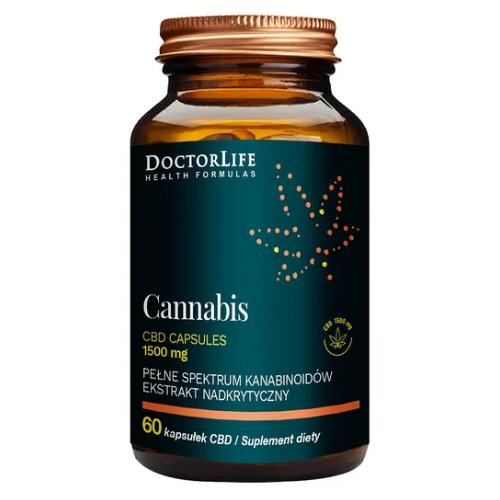Miniaturka artykułu - Doctor Life Cannabis CBD, 60 kaps.