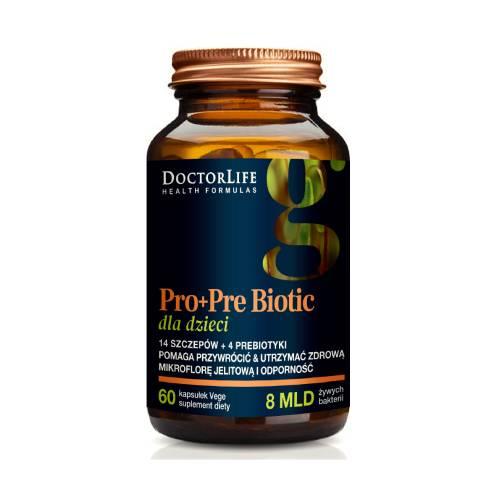 Miniaturka artykułu - Doctor Life Pro + Pre Biotic dla dzieci, 60 kaps.