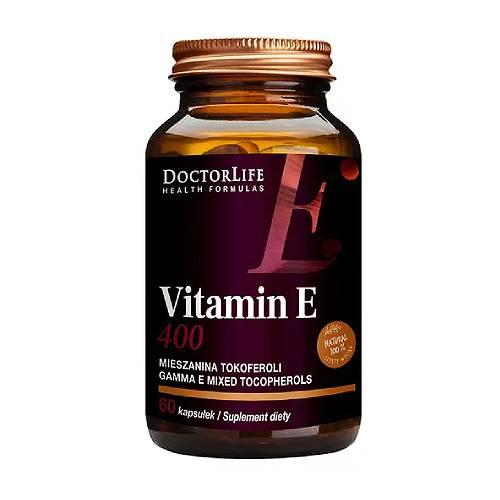 Miniaturka artykułu - Doctor Life Vitamin E-400/250 mg, 60 kaps.
