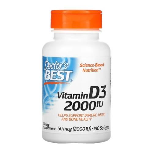 Miniaturka artykułu - DOCTOR'S Vitamin D3 2000 IU, 180kaps.