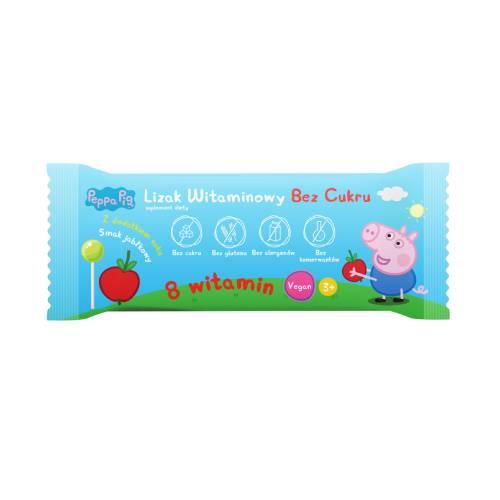 Miniaturka artykułu - DOMOWA  APTECZKA Peppa Pig Lizak smak jabłkowy, 1 szt.