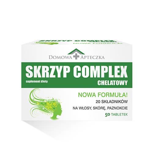 Miniaturka artykułu - DOMOWA APTECZKA Skrzyp Complex chelatowy, 50 tabletek