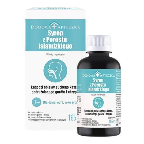 Miniaturka artykułu - Domowa Apteczka Syrop z Porostu islandzkiego, 165 ml  KR&Oacute;TKA DATA  31.07.2026