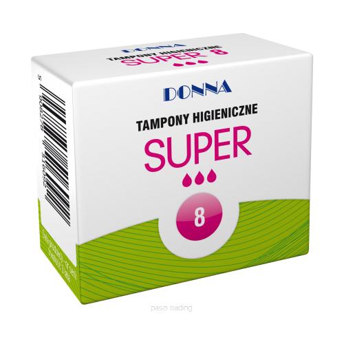 Miniaturka artykułu - DONNA Tampony higieniczne Super, 8 szt.