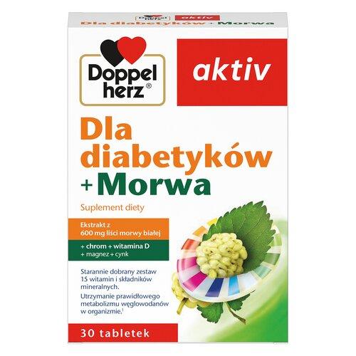 Miniaturka artykułu - Doppelherz aktiv Dla diabetyk&oacute;w + Morwa, 30 tabletek