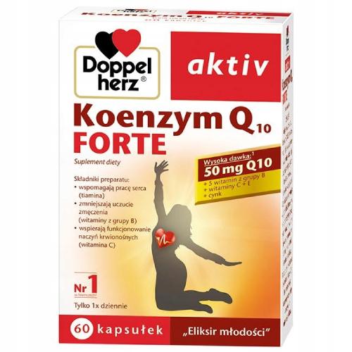 Miniaturka artykułu - DoppelHerz Aktiv Koenzym Q10 Forte - 60 kapsułek