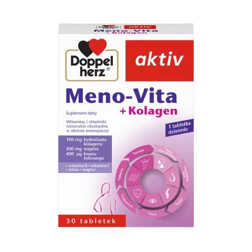Miniaturka artykułu - Doppelherz Aktiv Meno-Vita + Kolagen, 30 tabl.