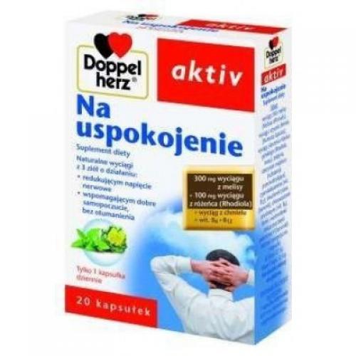 Miniaturka artykułu - DOPPELHERZ AKTIV Na uspokojenie - 20 kapsułek USZKODZONE TEKTUROWE OPAKOWANIE