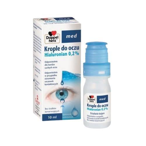Miniaturka artykułu - Doppelherz Med Krople do oczu Hialuronian, 10ml