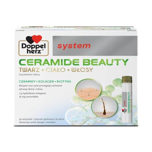 Miniaturka artykułu - Doppelherz System Ceramide Beauty płyn, 30 ampułek po 25ml 