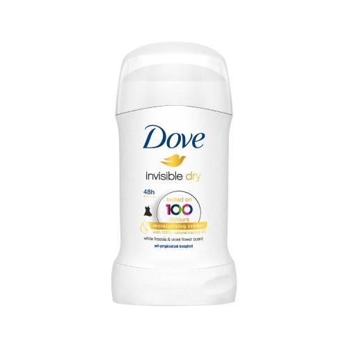 Miniaturka artykułu - DOVE Invisible Dry Antyperspirant w sztyfcie Frezja i Fiołek, 40ml