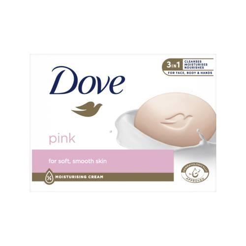Miniaturka artykułu - Dove Kremowe mydło w kostce Pink, 90 g