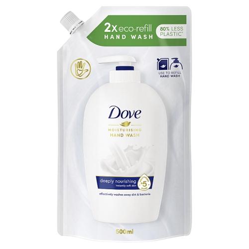 Miniaturka artykułu - DOVE Deeply Nourishing Pielęgnujące mydło w płynie, 500ml (zapas)