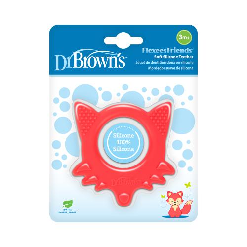 Miniaturka artykułu - Dr Brown's Gryzak Flexees 3m+ Czerwony lis