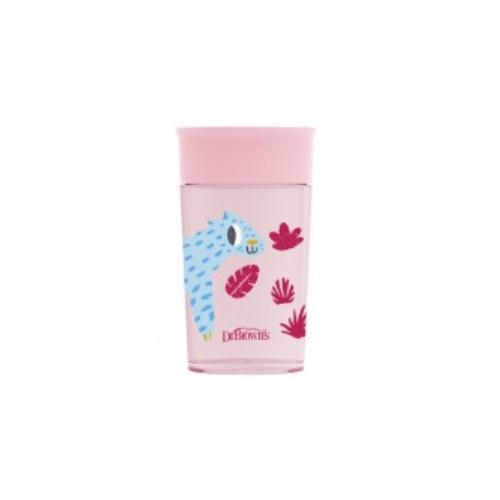 Miniaturka artykułu - Dr Brown's Kubek Niekapek 360&deg; 300ml 9m+ R&oacute;żowy