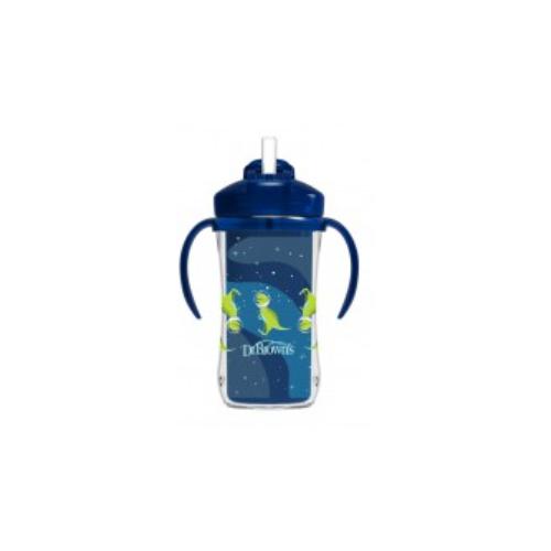 Miniaturka artykułu - Dr Brown's Kubek termiczny ze słomką 300 ml 12m+ Niebieski