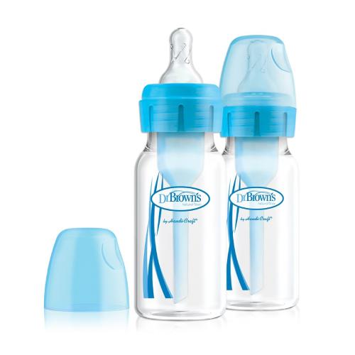 Miniaturka artykułu - Dr Brown's Options+ Butelka antykolkowa 0m+ Niebieska 120ml, 2szt