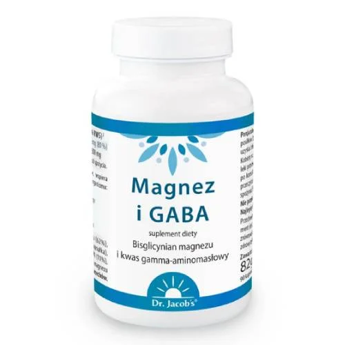 Miniaturka artykułu - Dr. Jacob's Magnez i GABA, 90 kaps.