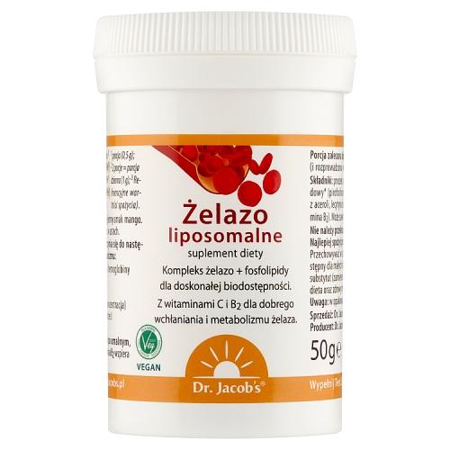 Miniaturka artykułu - Dr. Jacob's Żelazo liposomalne proszek, 50 g