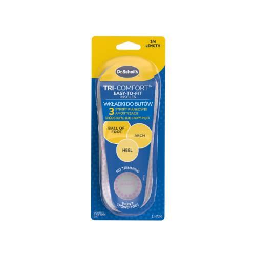 Miniaturka artykułu - Dr. Scholl's Wkładki do but&oacute;w Easy Fit Tri-Comfort r. 35.5 - 40.5, 2 szt.