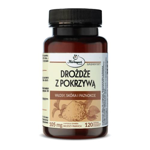 Miniaturka artykułu - Drożdże z pokrzywą, 120 kaps.