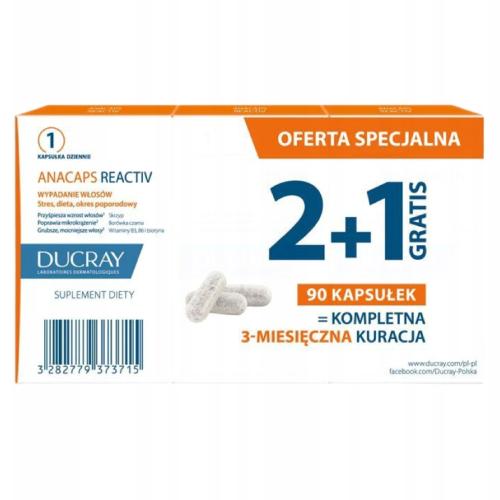 Miniaturka artykułu - DUCRAY ANACAPS Reactiv, 3x30kapsułek USZKODZONE FOLIOWE OPAKOWANIE 