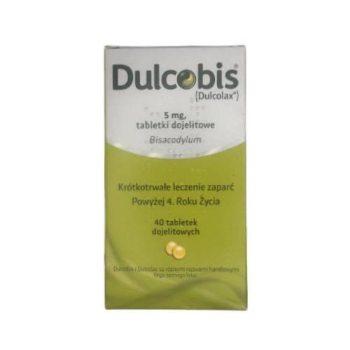 Miniaturka artykułu - Dulcobis 5 mg, 40 tabletek dojelitowych - kr&oacute;tkotrwałe leczenie zaparć