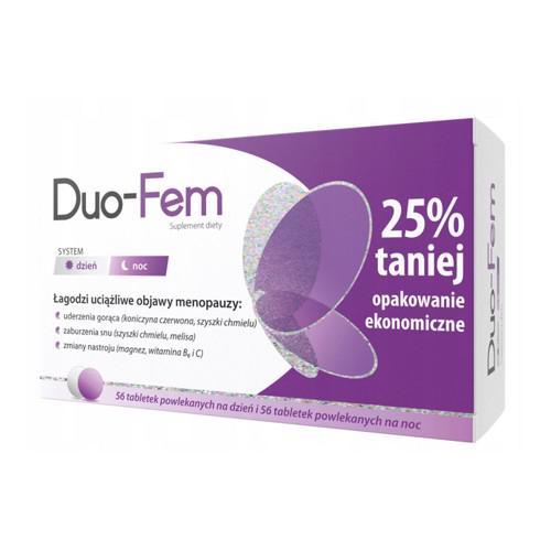 Miniaturka artykułu - DUO-FeM, 56 tabletek na dzień + 56 tabletek na noc/USZKODZONE TEKTUROWE OPAKOWANIE