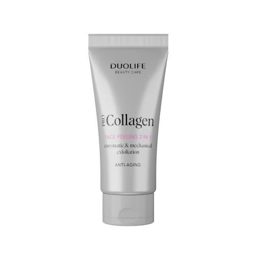 Miniaturka artykułu - DuoLife Collagen Face Peeling enzymatyczno-mechaniczny 2w1, 50ml