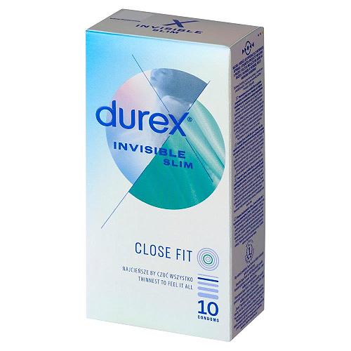 Miniaturka artykułu - DUREX INVISIBLE Close Fit Prezerwatywy, 10 sztuk