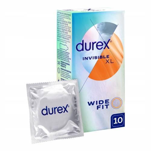 Miniaturka artykułu - DUREX INVISIBLE XL Prezerwatywy, 10 sztuk