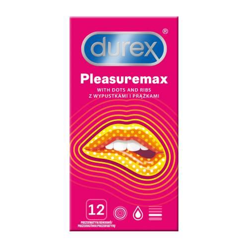 Miniaturka artykułu - DUREX PLEASUREMAX Prezerwatywy, 12 sztuk