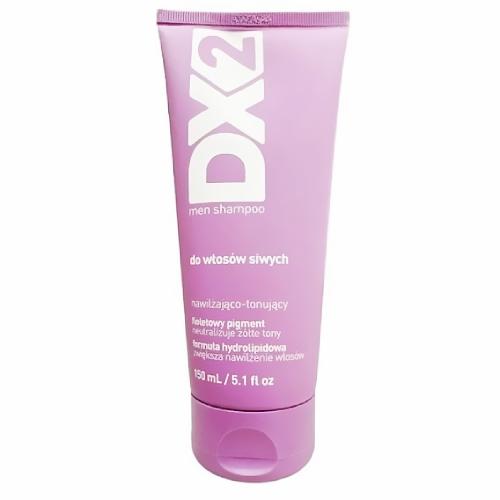 Miniaturka artykułu - DX2 Men Nawilżająco-tonujący szampon do włos&oacute;w siwych z fioletowym pigmentem dla mężczyzn, 150 ml