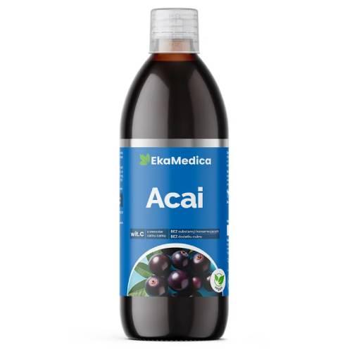 Miniaturka artykułu - EkaMedica Acai sok - 500 ml