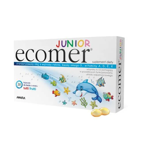 Miniaturka artykułu - Ecomer Junior, 30kaps. do żucia KR&Oacute;TKA DATA 31.10.2026