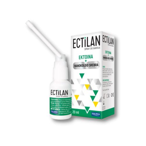 Miniaturka artykułu - ECTILAN spray do gardła, 20ml zapalenie gardła zapalenie migdałów